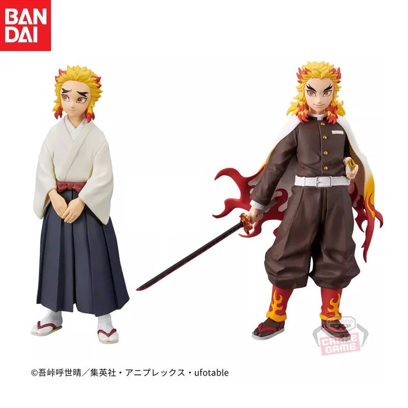 

In Stock Bandai Original Anime Demon Slayer Rengoku Kyoujurou Rengoku Senjuro Action Figure Model Holiday Gifts