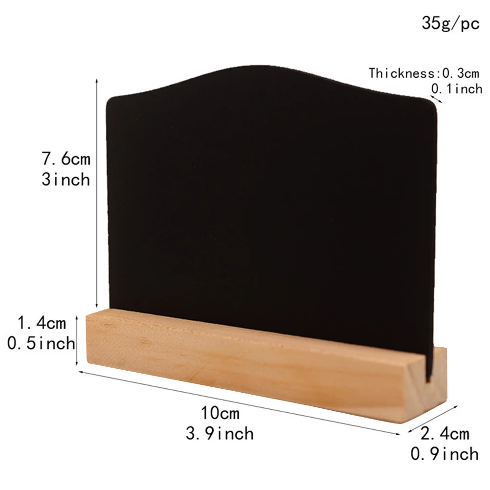 

6pcs Wooden Blackboard Retro Decor Mini Double-sided Writing Board Base Stand Home Kitchen Garden Party Wedding