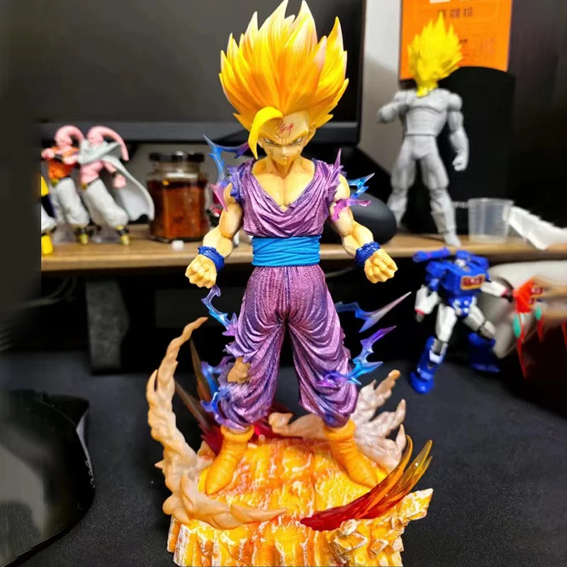 Pvc 25cm Dragon Ball Gohan Anime Figure Super Saiyan 2 Gohan Action figurine statua Gk Dbz Collection modello bambola giocattoli regali