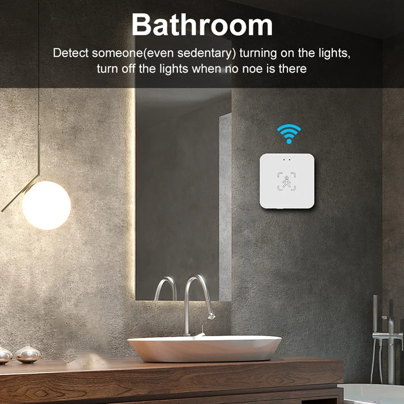 B03B-Tuya Human Presence Sensor 24G Human Presence Millimeter Wave Radar Sensor Light Sensing