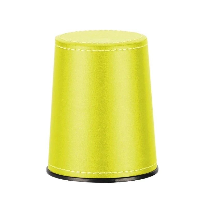 Fashion PU Leather Dices Cup Flannel Interior Dices Shaker Cup Quiet Shaker Cup Pubs Dices Supplies Easy to Use