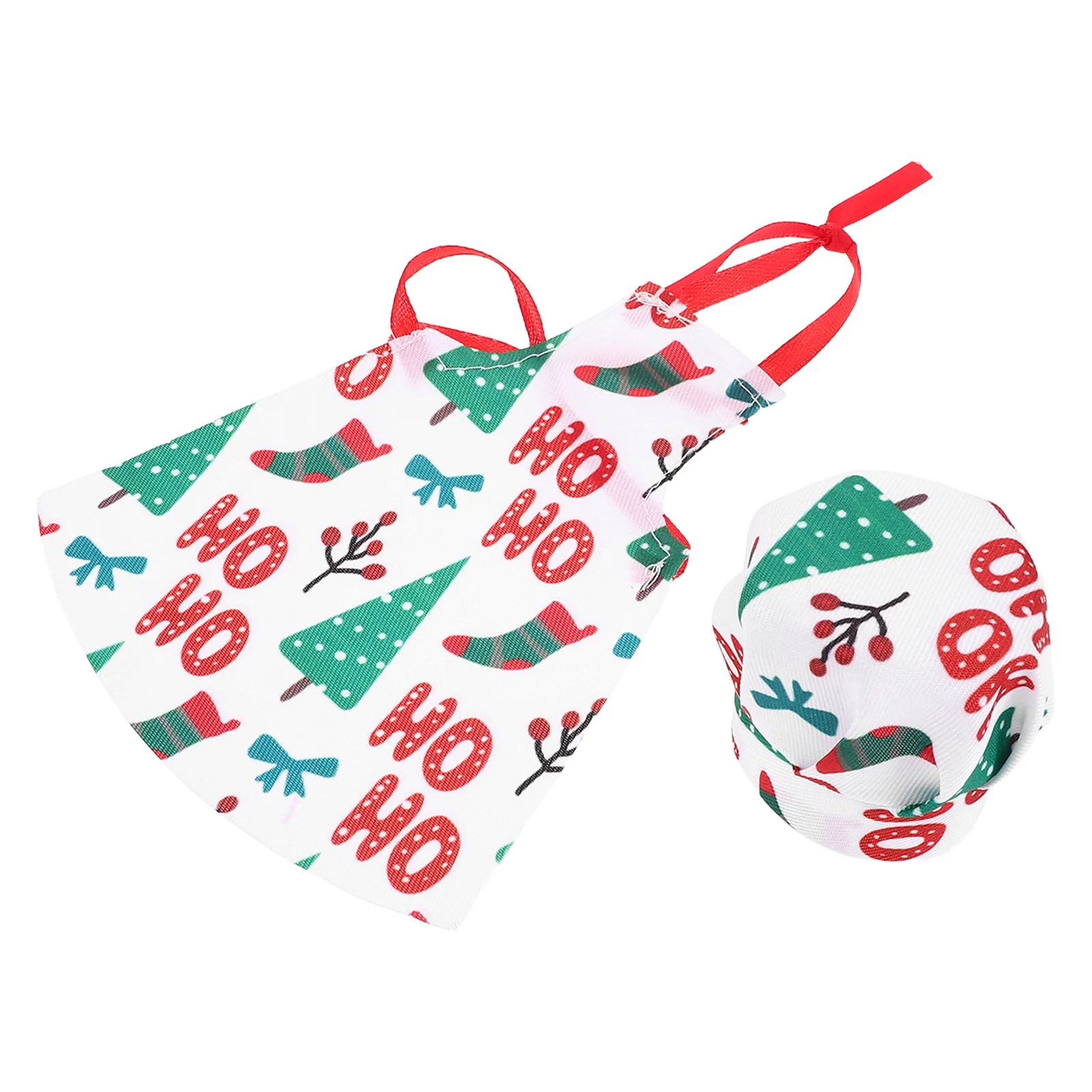 1 Juego de traje de Navidad, sombrero de Chef, delantal, patrón de árbol, disfraz de vestir Bjd, juego de simulación de vacaciones, accesorios de cocina, juego de rol para niños