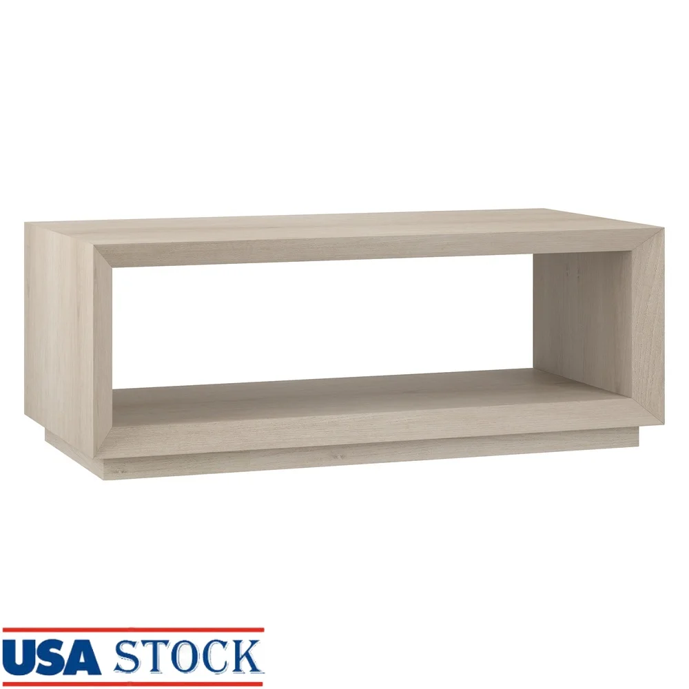 

Современный прямоугольный журнальный столик шириной 48 дюймов, прочная мебель из МДФ для дома, простая сборка, гостиная, офис, использование