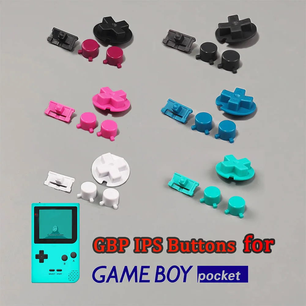 أزرار IPS مخصصة جديدة لشاشة GBP ips مع غطاء الإسكان 6 ألوان D-Pad A B أزرار ل GameBoy جيب IPS شاشة LCD أطقم