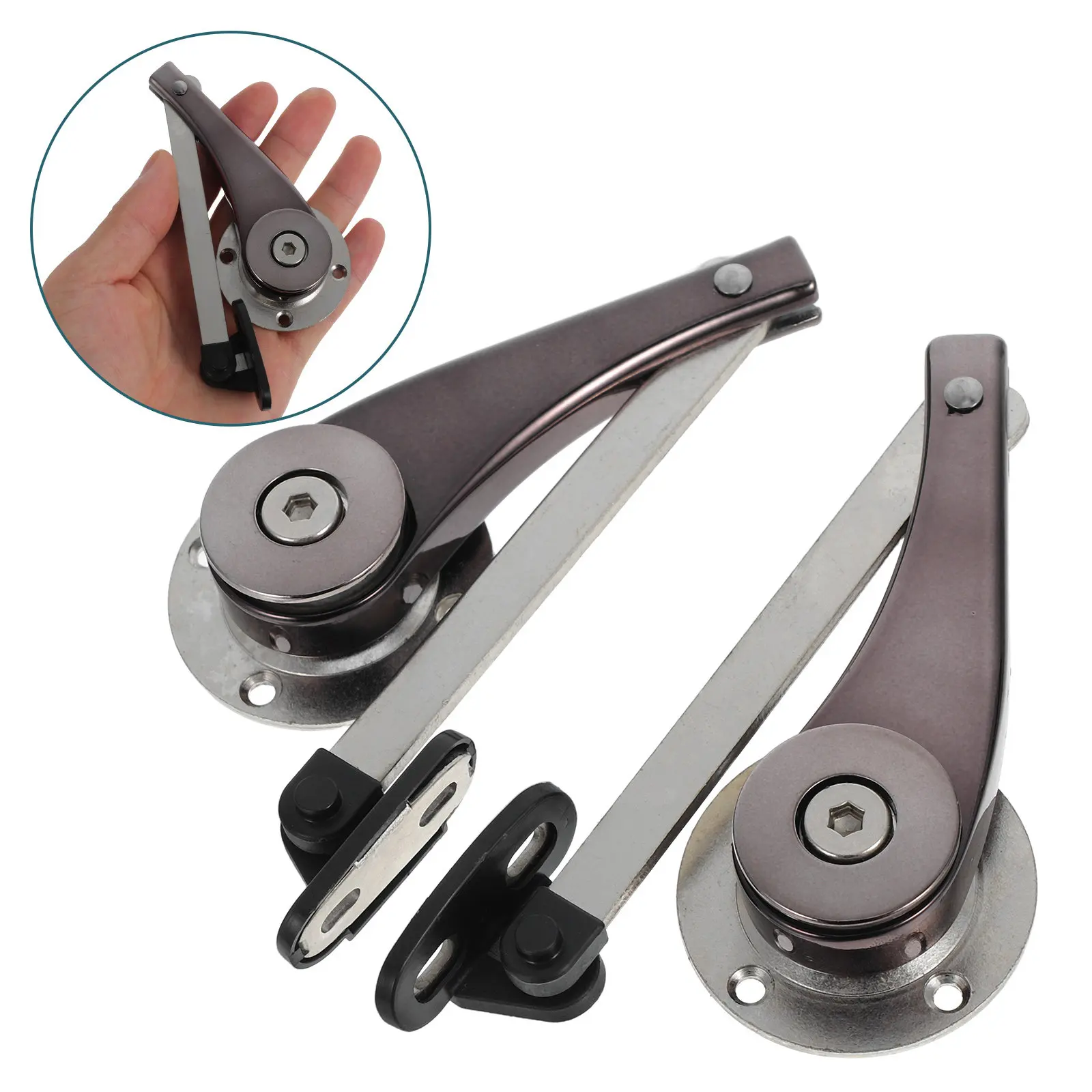 

2Pcs Cabinet Door Hydraulic Gas Stay Smooth Soft Close Adjustable Support Gas Spring Rod Furniture Hydraulic Support Rods