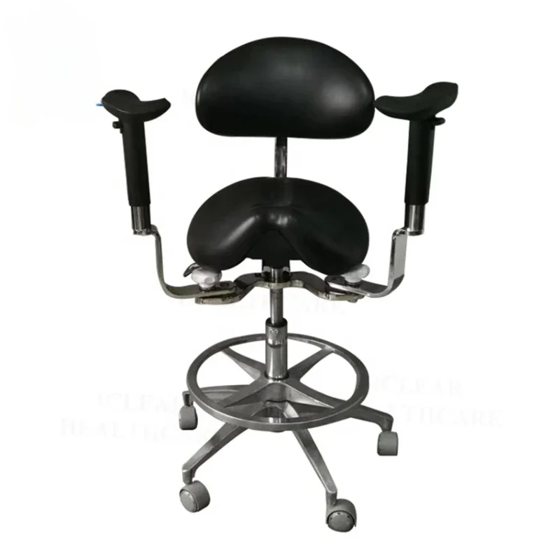 Double Armrest Saddle Riding Dentist Doctor Surgery Chair