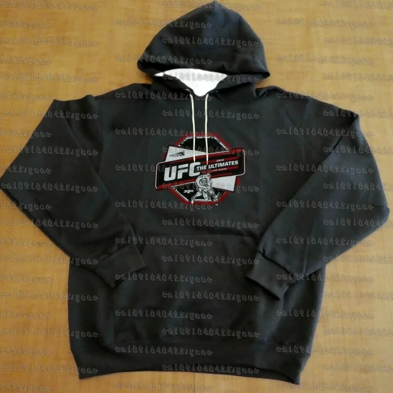

UFC Ultimate Alliance 2015 The Ultimates Las Vegas MMA Large Gray Hoodie Autumn Boxing Fighting Training Oversized Sweatshirt