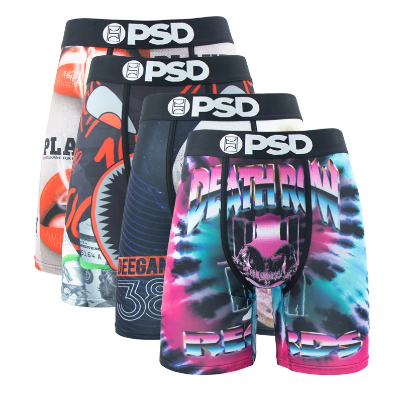 

4 шт., сексуальное мужское нижнее белье, мужские трусы-боксеры с принтом, дышащие мужские трусы, большие размеры L-2XL, мужские шорты-боксеры, плавки