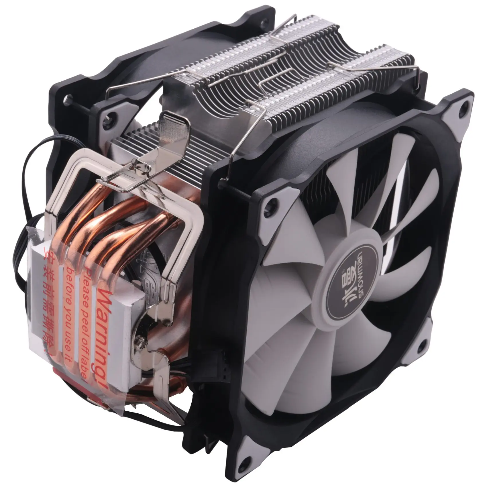 AAA87 SNOWMAN CPU クーラー マスター 5 直接接触ヒートパイプ凍結タワー冷却システム CPU 冷却ダブルファン PWM 2 ファン付き