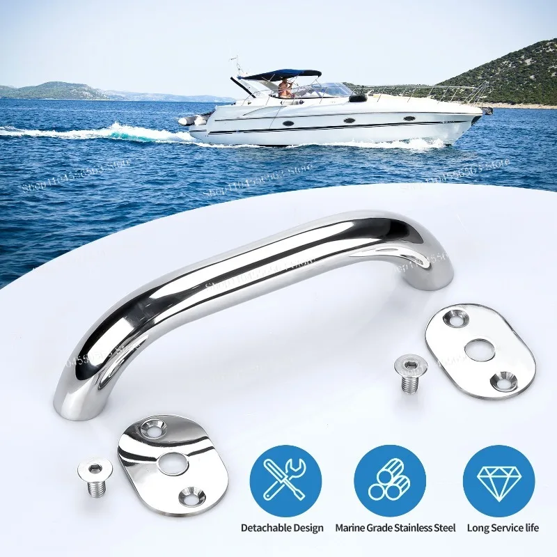 Marine stainless steel handrails, polished safety handles, bathroom handles, cabinet door handles, RV,yacht hardware accessories