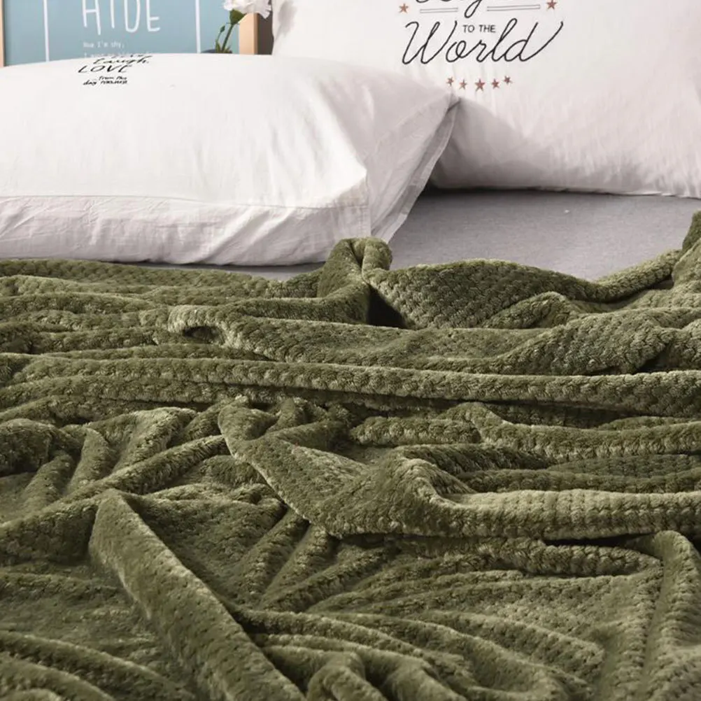 

1 pc Thickened Air Conditioning Blanket Soft All Seasons Quilt For Home Bed Couch Portable Double Sided Machine Washable