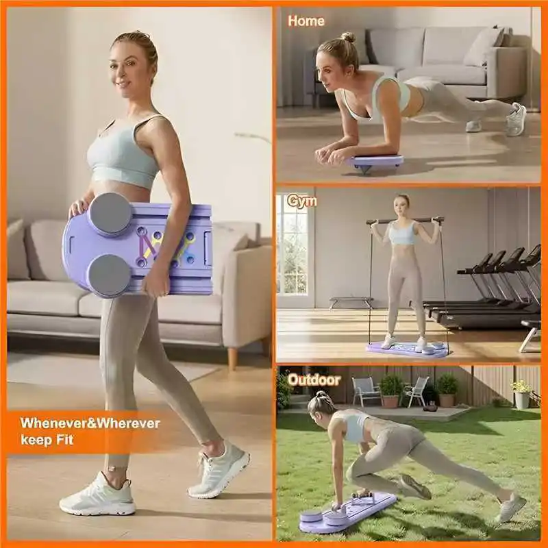 Pilates Board Pilates Sculpting Kit 6 in 1 Pilates Board for Home Workout Portable Foldable