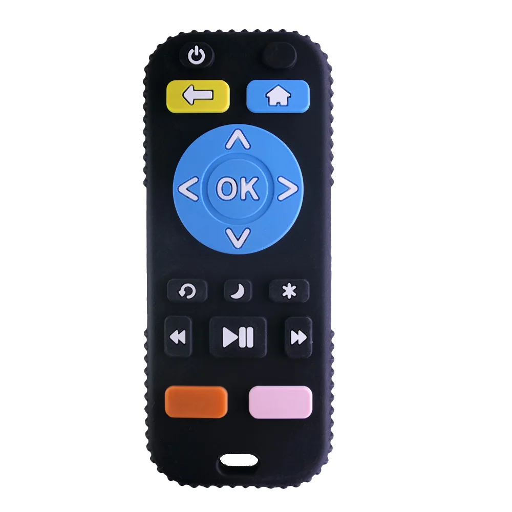 

Силиконовая игрушка для прорезывания зубов Дистанционное управление Специально разработанная для младенцев во время фазы при прорезывании зубов Ежедневная успокаивающая игрушка