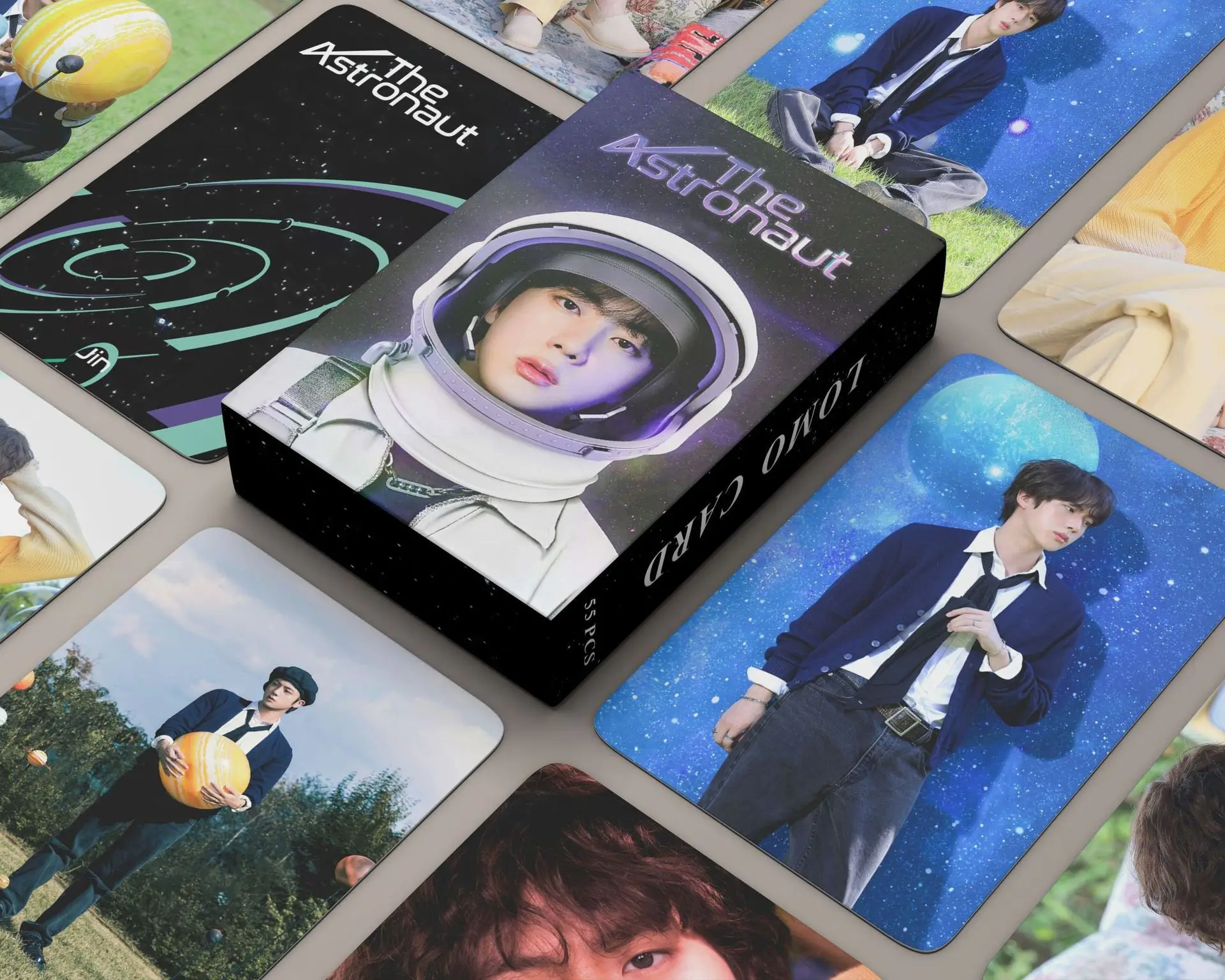 55Pcs/Set Kpop idol Card Jin Album The Astronaut Lomo Card Poster Photocards Collect Cards Postcards Fans Gifts