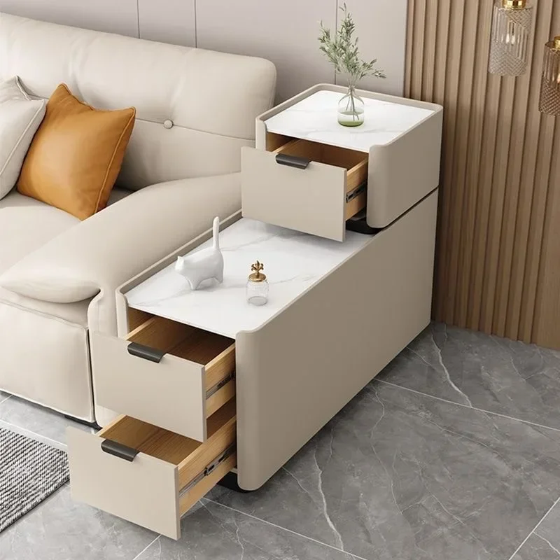 Light luxury high-end solid wood small crevice simple modern side cabinet