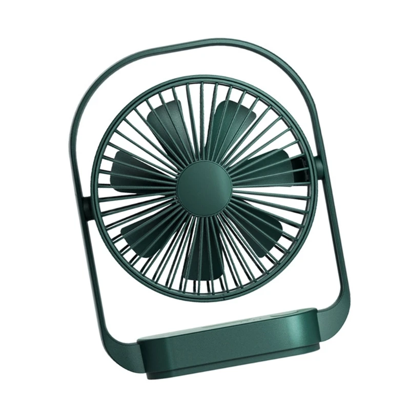 M2EE 4 سرعة مروحة مكتب صغيرة قابلة للشحن 2000mah مروحة مع مصباح ليد مروحة USB المحمولة هادئة للمنزل مكتب السفر التخييم