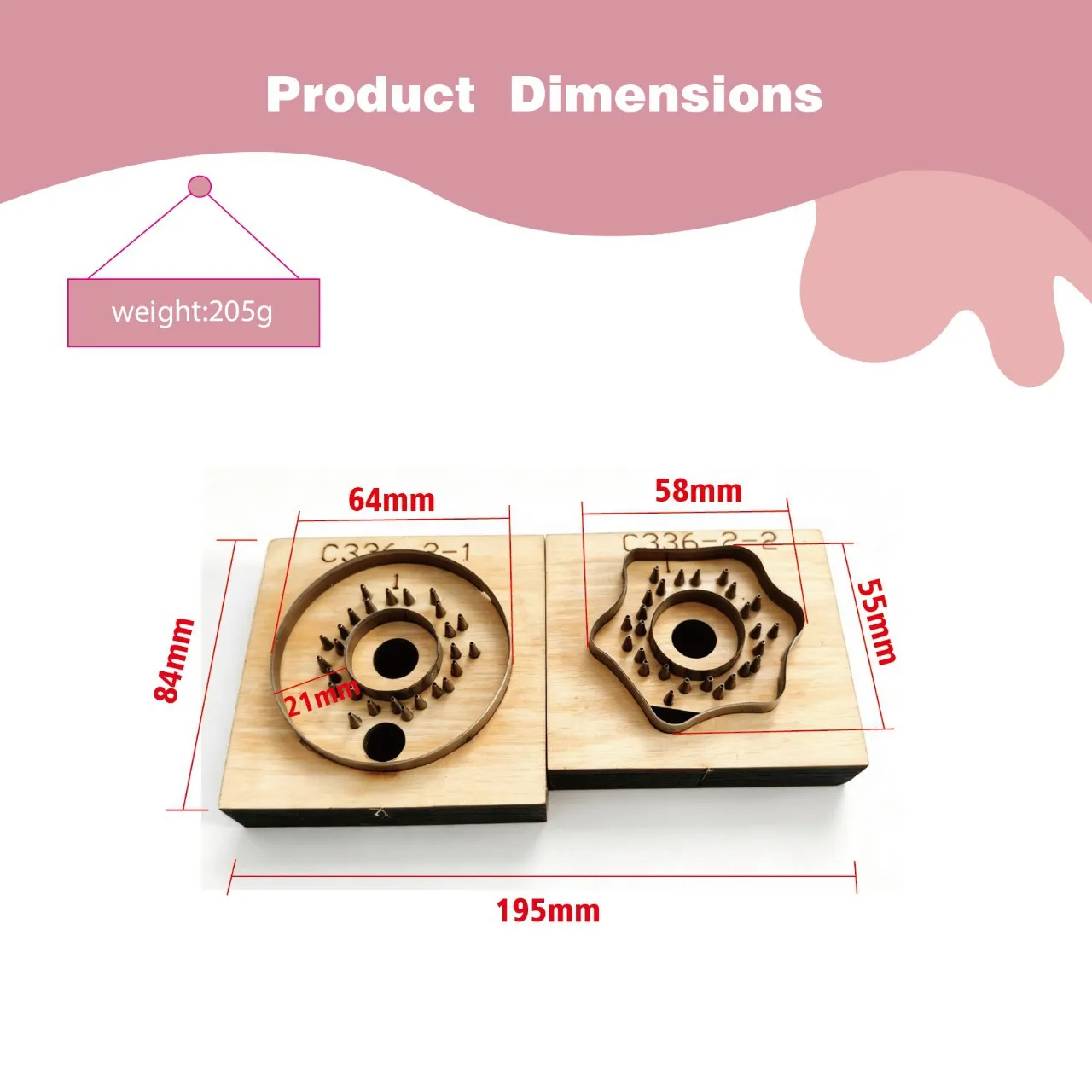 Donut Shaped Leather Die Cutting Template, DIY Leather Craft Bag Charm Cut Mold, Handmade Pendant Blank Cutting Tool - view 5