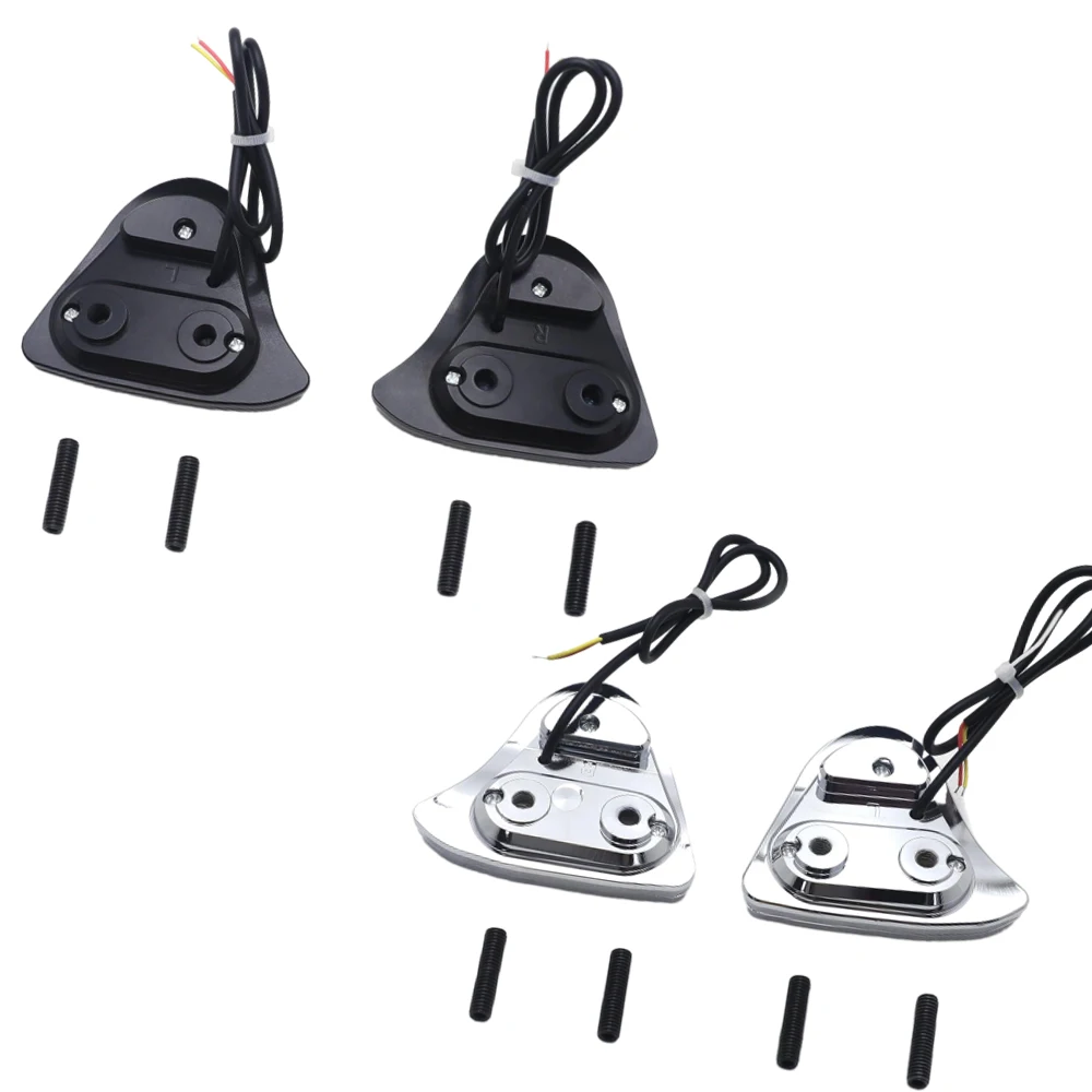 2pcs Rearview Mirror Base Plate with LED Turn Signal Light For Yamaha YZF-R1 YZF-R6 YZF-R1S YZF-R1M 2015-2024 Car Accessories