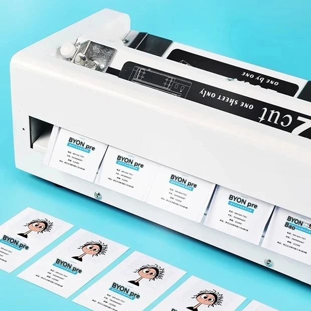 

QG-02 Manual Business Card Cutters Slitter Name Cards Semi Automatic Electric Photo Paper A4 Plastic Pvc Id Card Cutting Machine