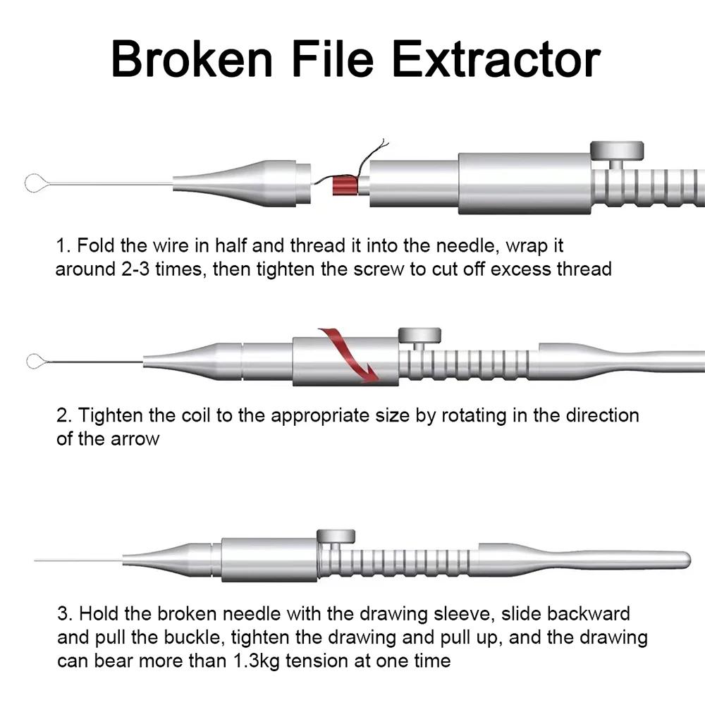Экстрактор файлов корневых каналов зубов, эндодонтический набор инструментов для удаления сломанных файлов, ручка для удаления сломанных корневых каналов зубов