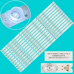 LED Strip For 55AC712 55P10-3030FC-12X6-LX20200106 YHF-4C-LB5506-YH09J 55C715 55C715X1 55C815X1 55C815 55C717 55C716 55C78