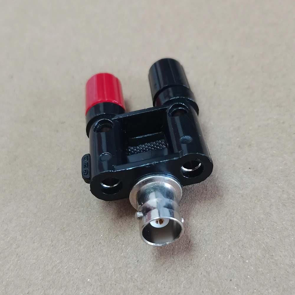 1 Stück BNC Q9 Adapter BNC Stecker auf zwei Dual 4mm Bananenstecker RF Koaxialverbinder BNC T-Stück 3-Wege-Splitter RF Adapter – Detail 7