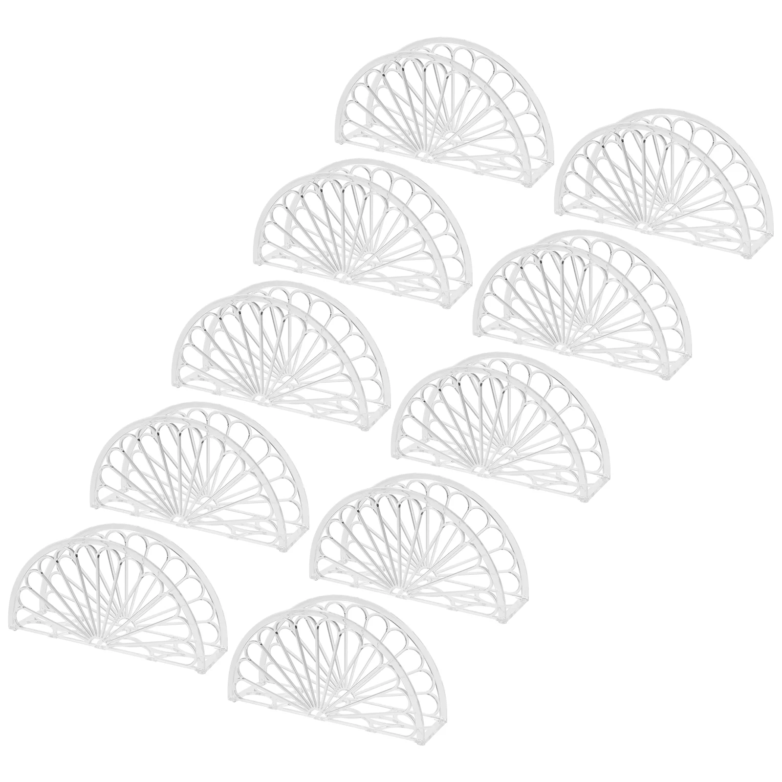 

10 Pcs Dispenser Transparent -shaped Vertical Napkin Holder Paper Towel 10pcs for Table