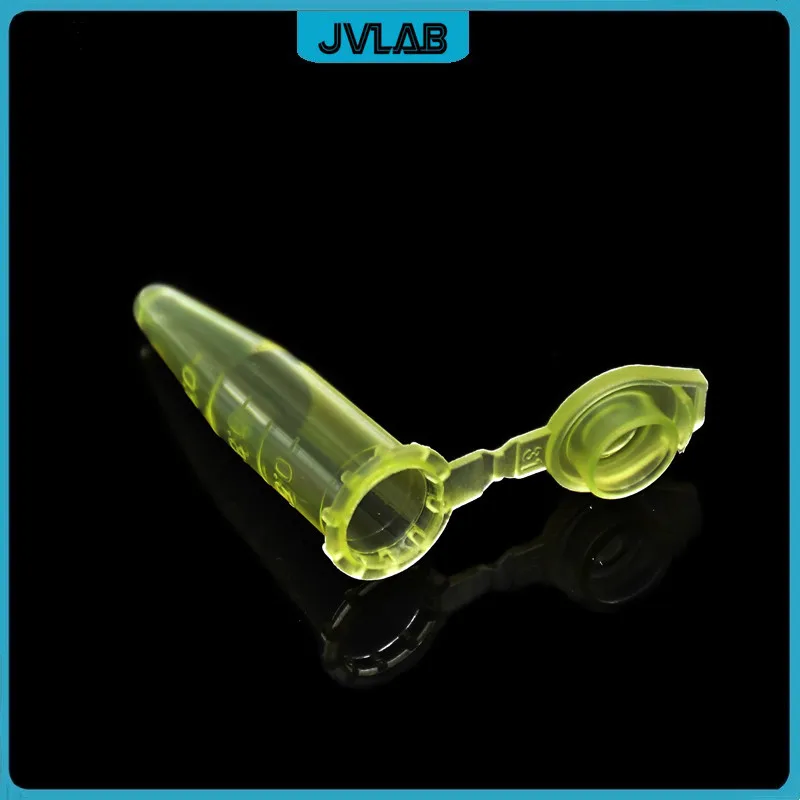 Microtubes Centrifuge Tube 0.5ml Lab Colorful EP Centrifugal Tube Bottom Tip Snap-cap Clear Scale 100/PK