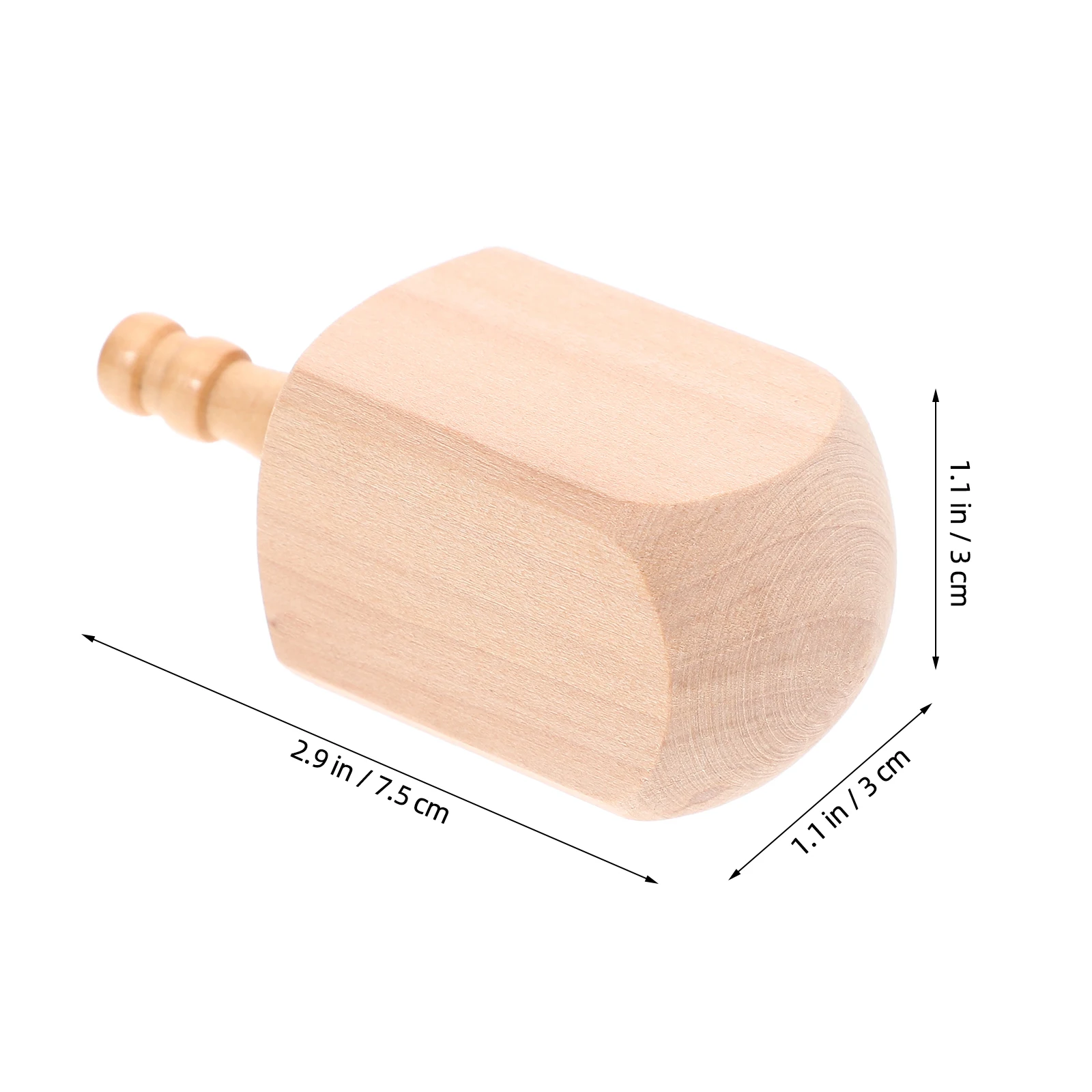 4 Buah Dreidel Hanukkah Kayu Solid Belum Selesai (7.5×3) - Perlengkapan Kerajinan Dekorasi & Alat Peraga Permainan Pesta Liburan yang Dapat Dicat Sendiri