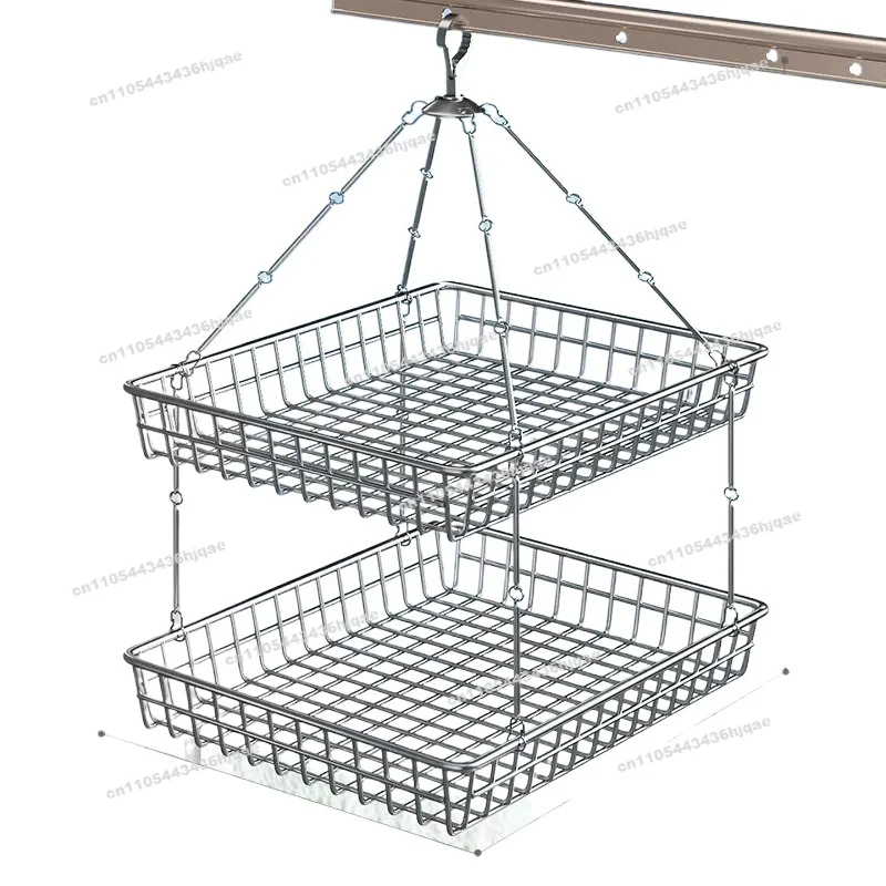 Household Drying Rack Drying Net Socks Sweater Tiled  Basket Pocket Stainless Steel  Hand