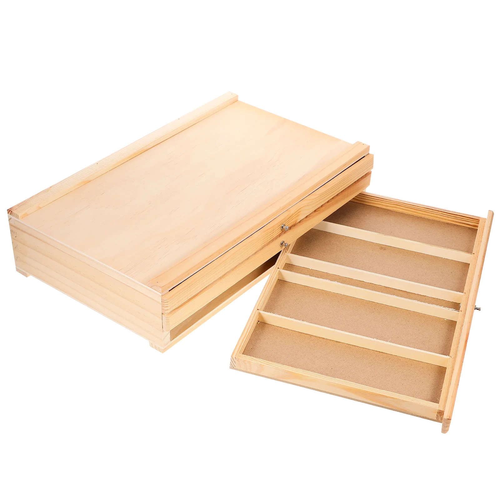 Tabletop Easel Paintbrush Storage Box Multi-layer Pen Holder Food Organizer Drawer Office