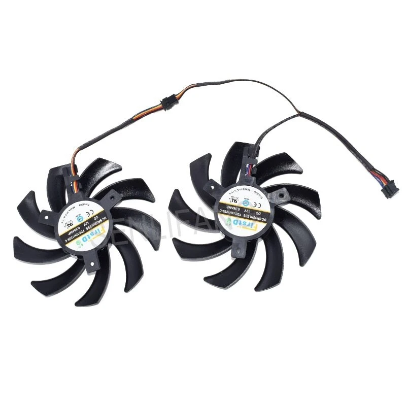 For Sapphire R9 270X HD7950 A Pair Cooling Fans FDC10H12S9-C  Dual Cooler Fan