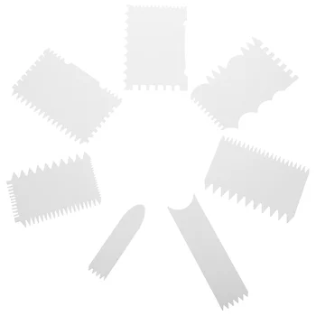 DIY 흰색 그래피티 드로잉 스크레이퍼, 페인팅 스크레이퍼 도구, 어린이 공예, 크림, 7 개 