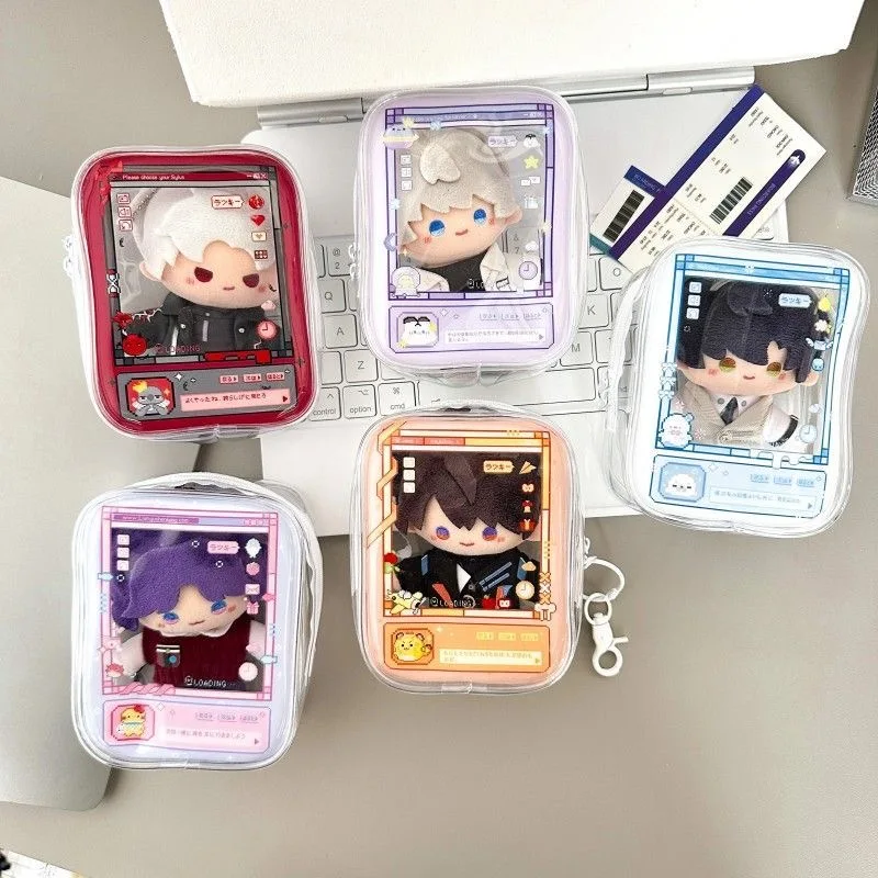 New Fun Creative Game Console Ita Bag Transparent Case For 13cm Doll Portable Clear Keychain Gift Box Collectibles Storage Pouch