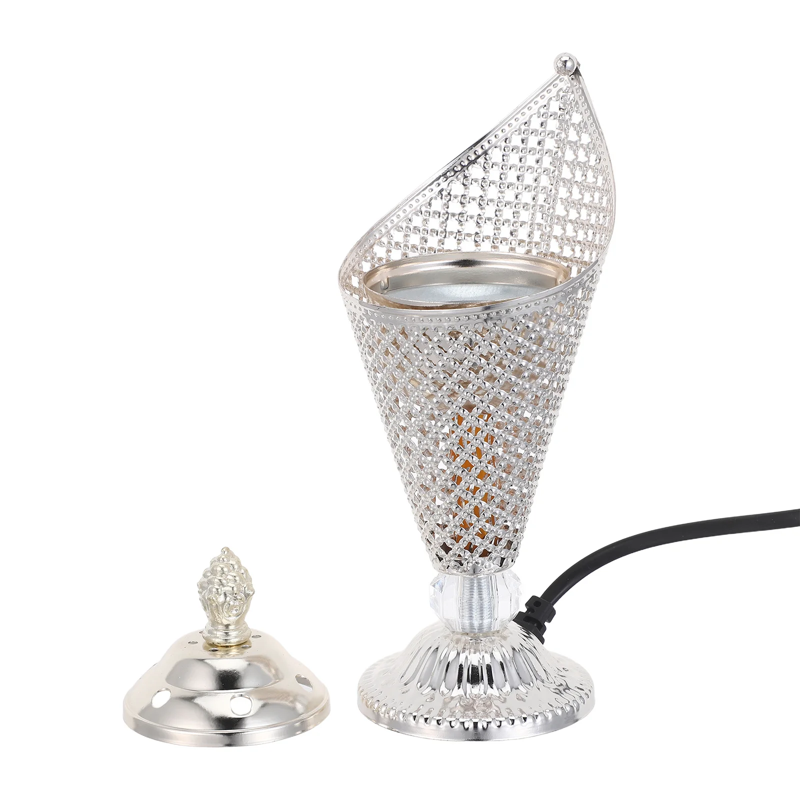 

Vintage Incense Burner Electric Plug in Aroma Warmer for Frankincense Oud Resin Middle Eastern Celebration Decorative Holder