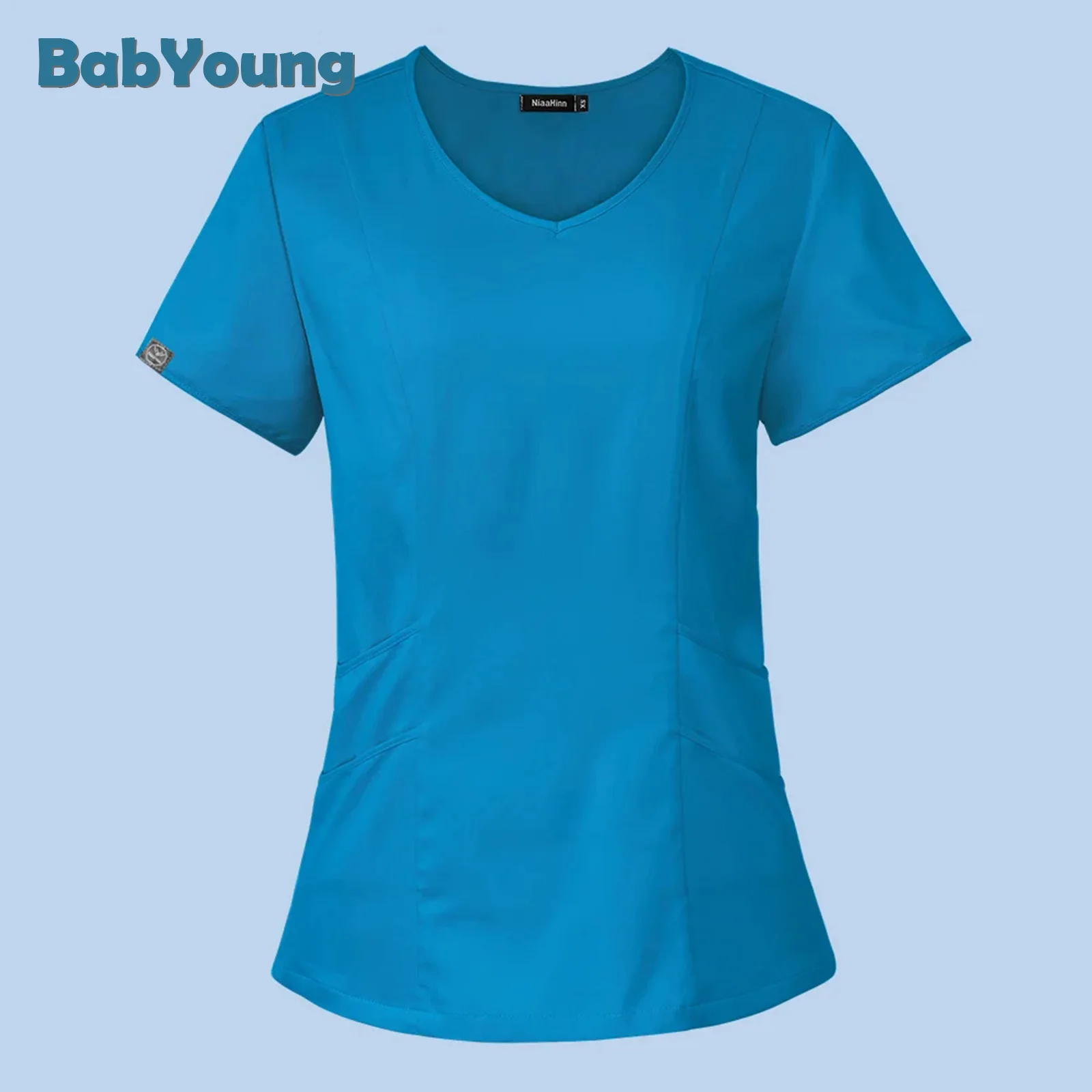 Blusa quirúrgica para médicos, uniformes de Hospital, ropa de dentista Unisex, camisas de enfermería, ropa de trabajo de laboratorio