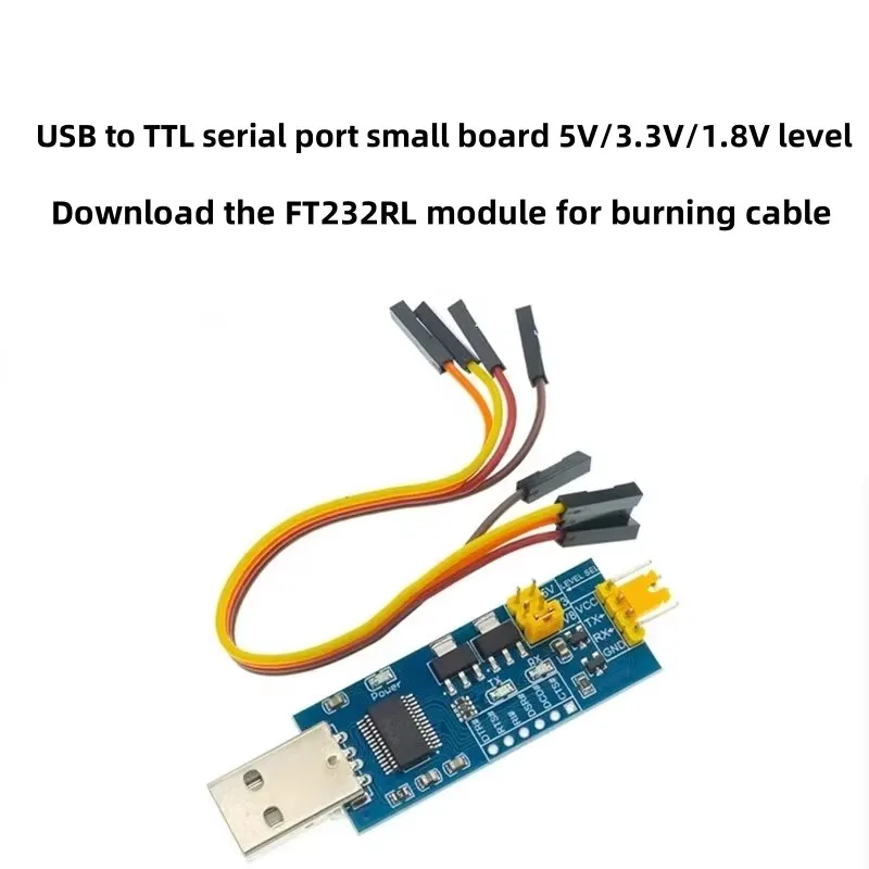 Module de port série FT232RL USB vers port série TTL, petite carte, niveau 5V 3.3V 1.8V, télécharger la ligne de gravure