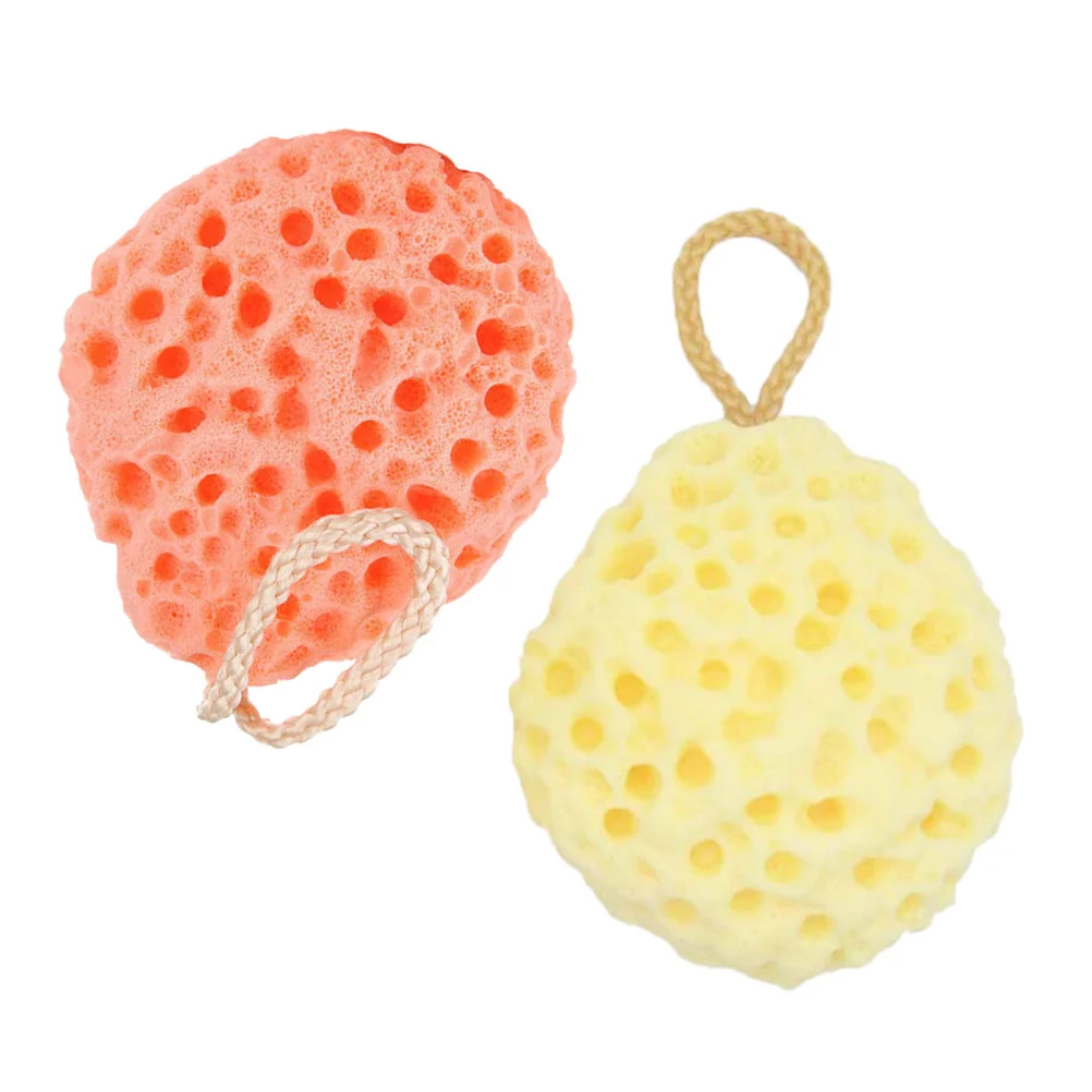 

2pcs Bath Sponge Honeycomb Shower Ball High Quality Cleansing Body Scrubber Soft Moist Skin Durable Bath Ball For Sensitive Skin