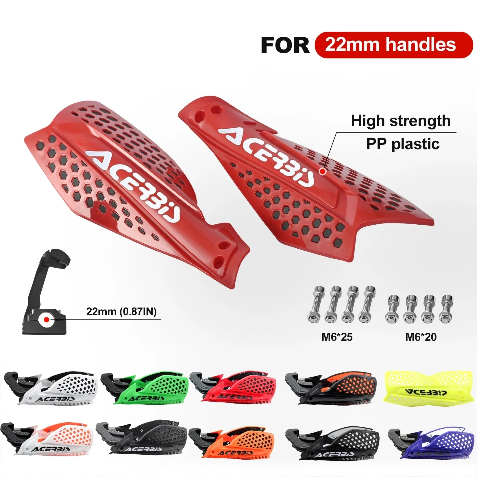 22MM Motorcycle Hand Guards Handle Protector Handlebar Handguard Protection For KTM SUZUKI HONDA YZ YAMAHA Pit Dirt Bike ATV Mot