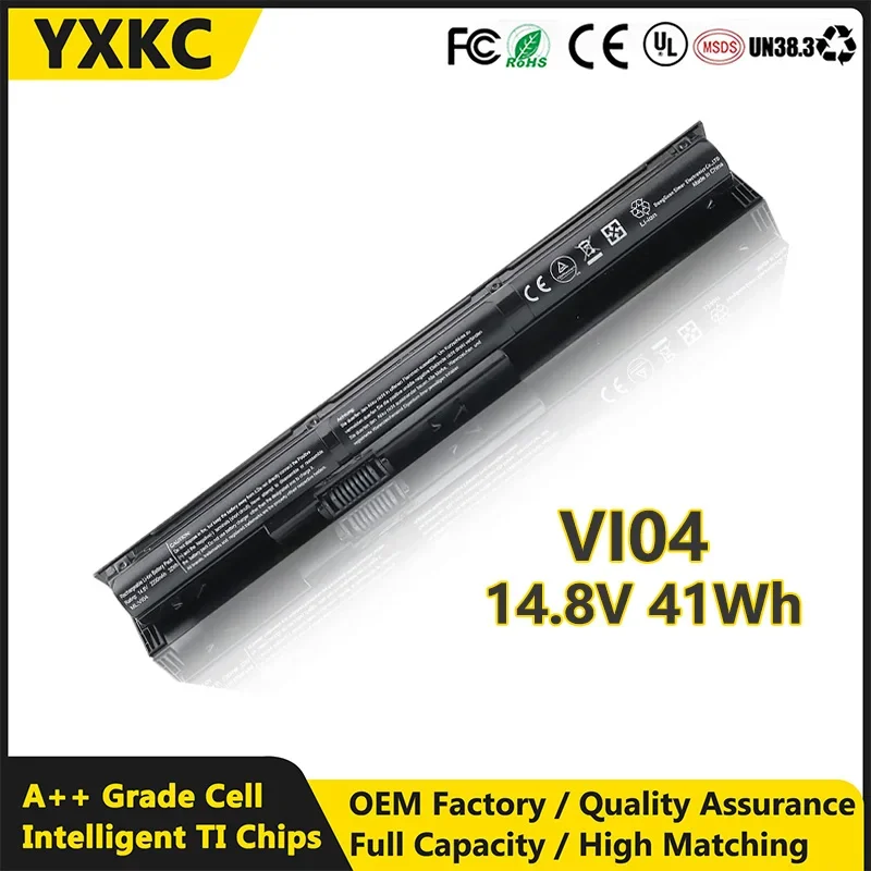 YXKC Bateria litowo-jonowa VI04 Bateria do laptopa Akumulatory 14,8 V 41 Wh 4 ogniwa do HP Probook 450 G2 440 G2 455 G2