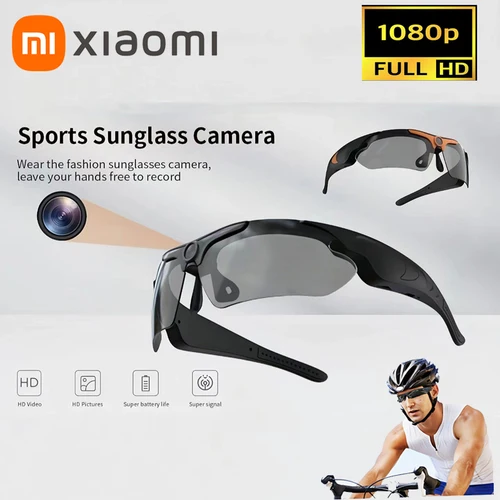 Nuevas gafas Xiaomi con Mini cámara de alta definición de 1080p, gafas inteligentes, grabadora de ciclismo, gafas de grabación para deportes al aire libre