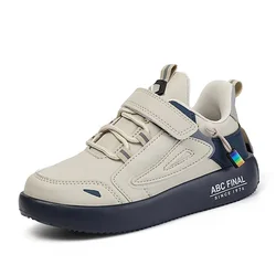 Chaussures de sport en cuir pour enfants, baskets respirantes, chaussures de course en plein air, marche, garçons, filles, mode