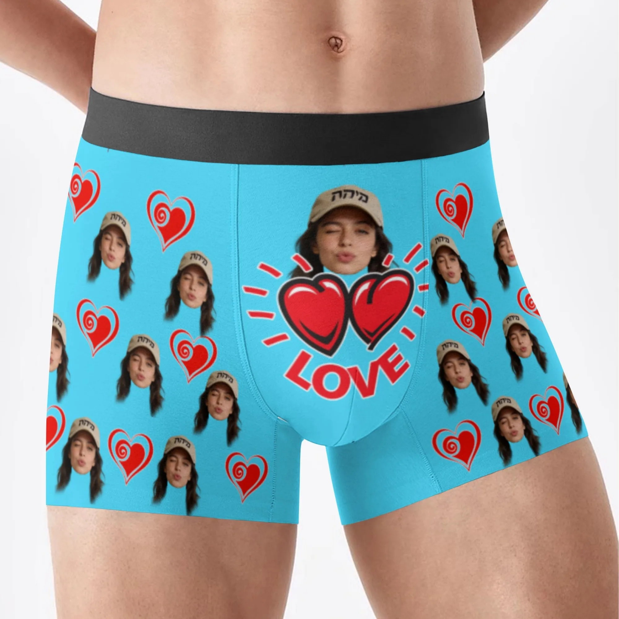 Personalized facial photo customization flat underwear customization men's Valentine's Day gift for husband gift for father