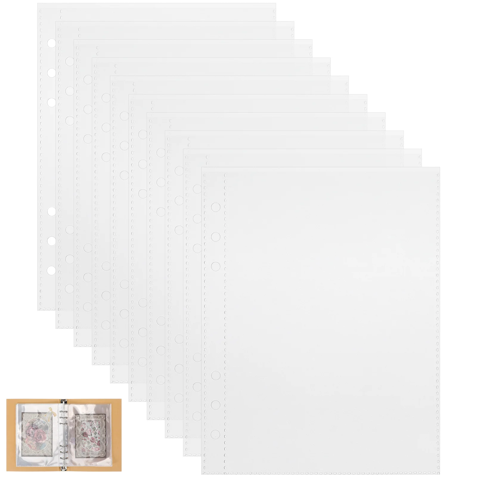 1Pcs Plastic Transparent Display Booklet PP Inner Page Bag Album Storage Protective Cover for Photos Certificates