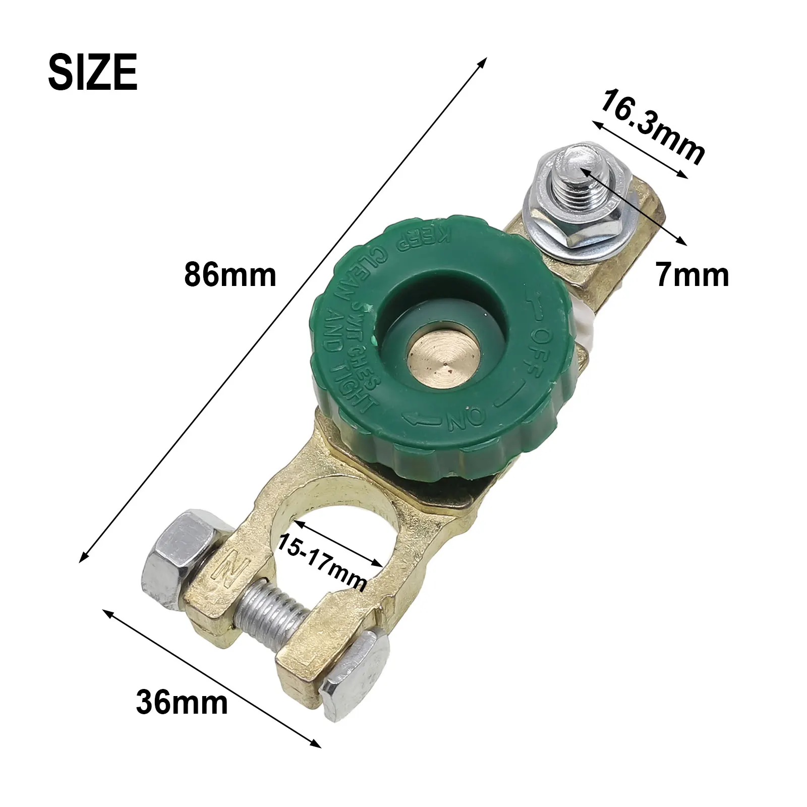 Battery Disconnect Isolator Cut Off Switch Fits Standard Negative Terminal Universal Car Battery Switch Quick Cut-off Switch