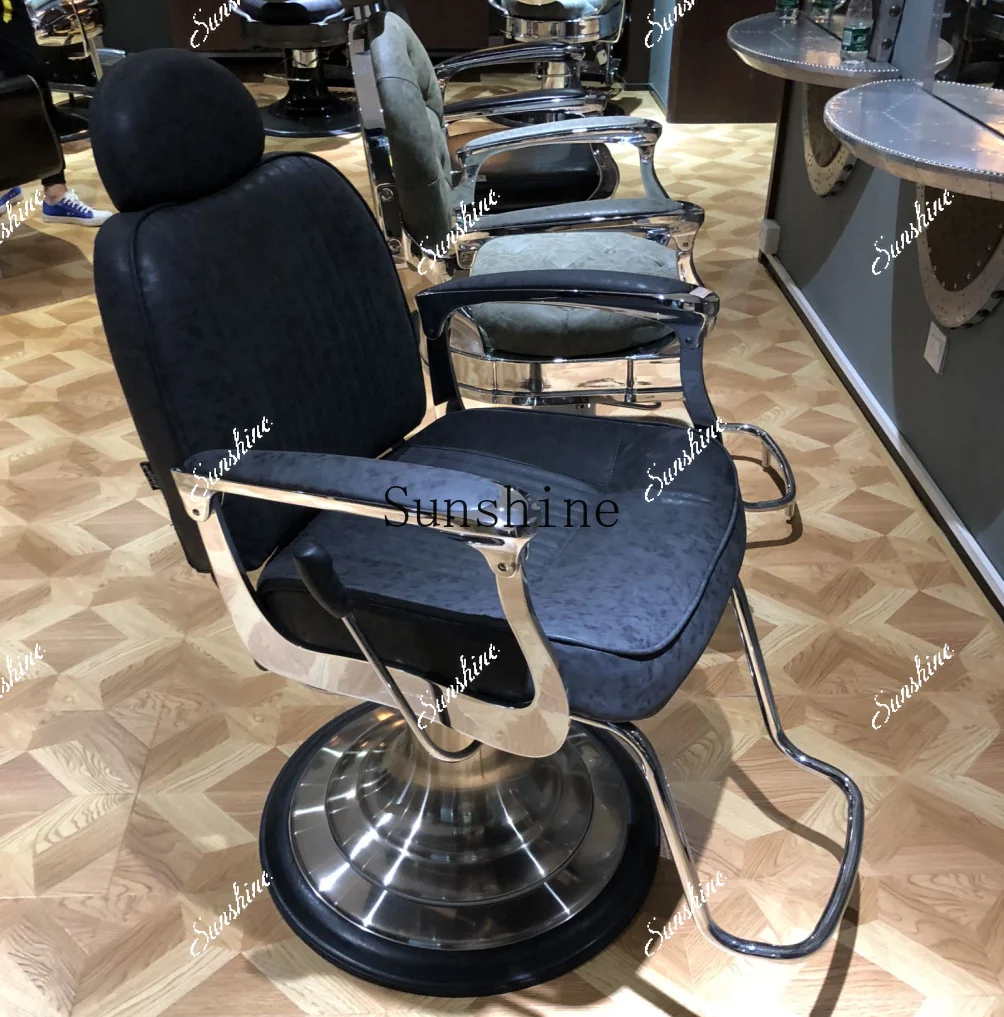 High-end beauty salon special barber shop can put down the barber chair simple and modern TF