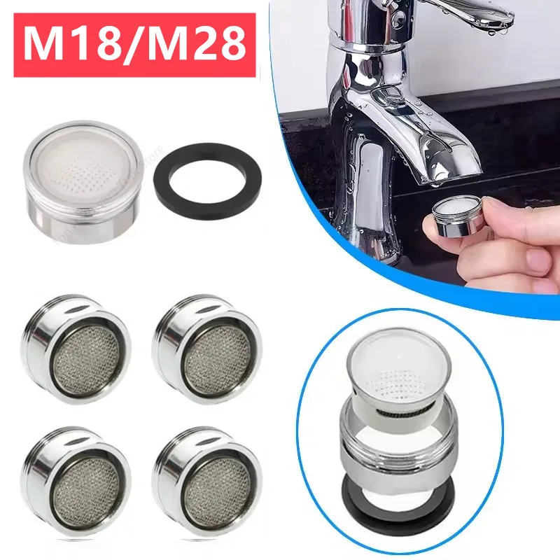 

Faucet Aerators Water Saving Faucet Tap Nozzle M18/M20/M22/M24/M28 Thread Replaceable faucet thread adapter Bathroom Parts