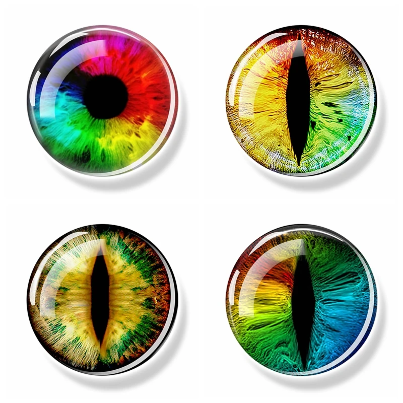 ZYLTD 4PCS/set Dragon Eyes Fridge Magnet 30 MM Animal Eye Fridge Sticker Stuff Refrigerator Magnets Decoration Accessories