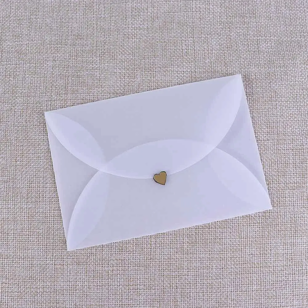 Gift Packing For Card Postcard For Letter White Paper Envelopes Sulfuric Acid Paper Envelopes For DIY Semi-transparent