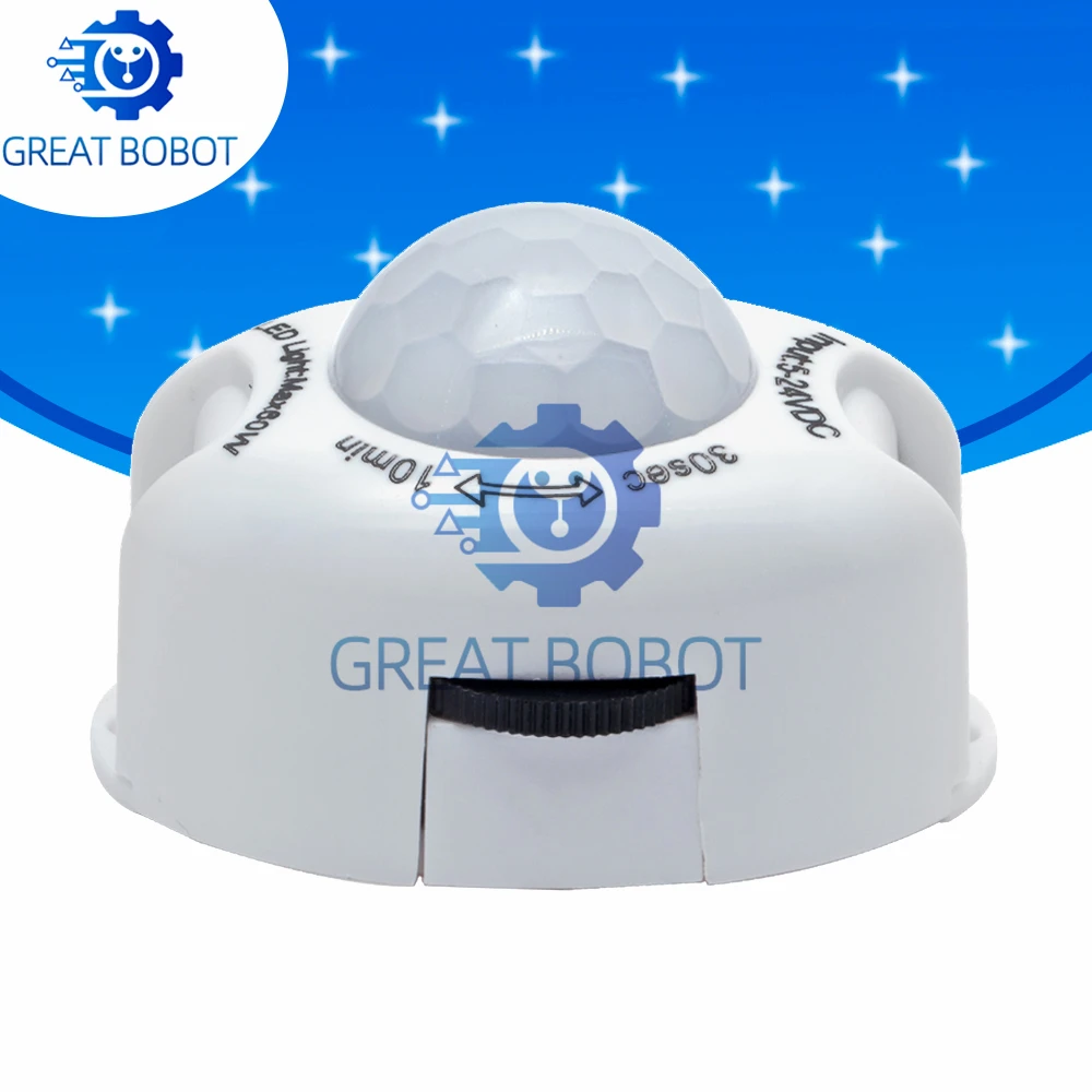 BS PIR Sensor Switch (1PC): 4A Current, DC5V-24V Input – Integrated Controller for LED Strips